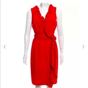 Diane von Furstenberg Red Wrap Dress